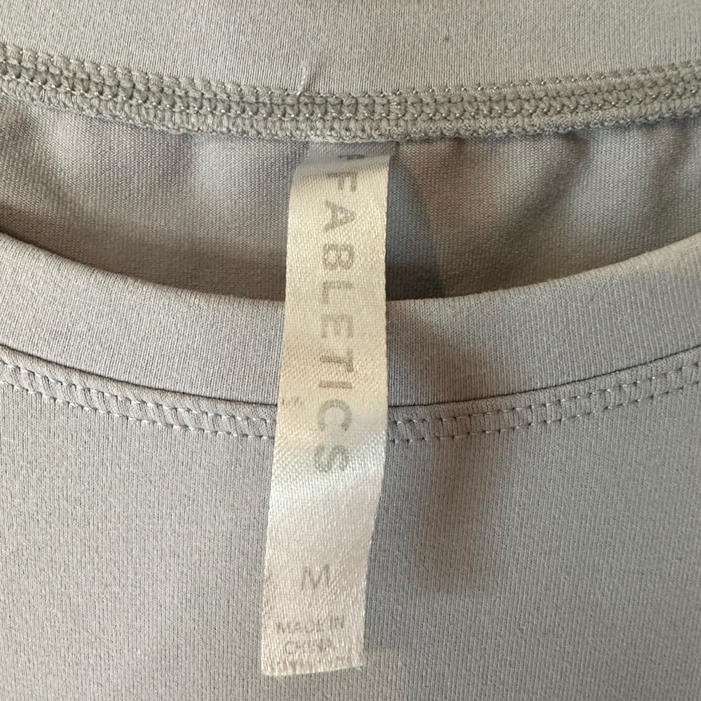 Fabletics Gray Long Sleeve Active Yoga Workout Top - image 2